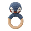 Teether Rattle With Bells Wooden Rings