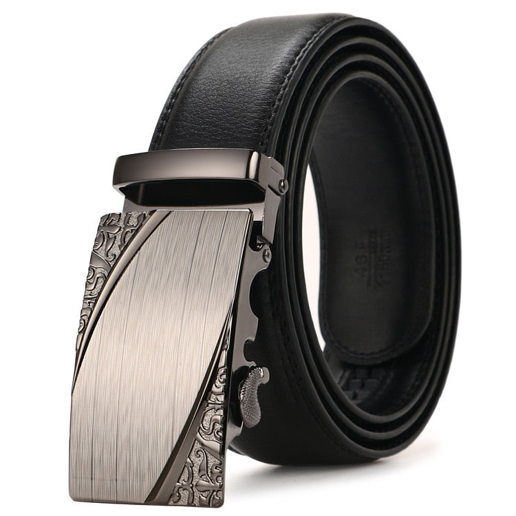 New Hot Selling Men Belt Fashion Pu Alloy Automatic Buckle Belt Business Affairs Casual Decoration Belt Men's Belts Luxury Brand