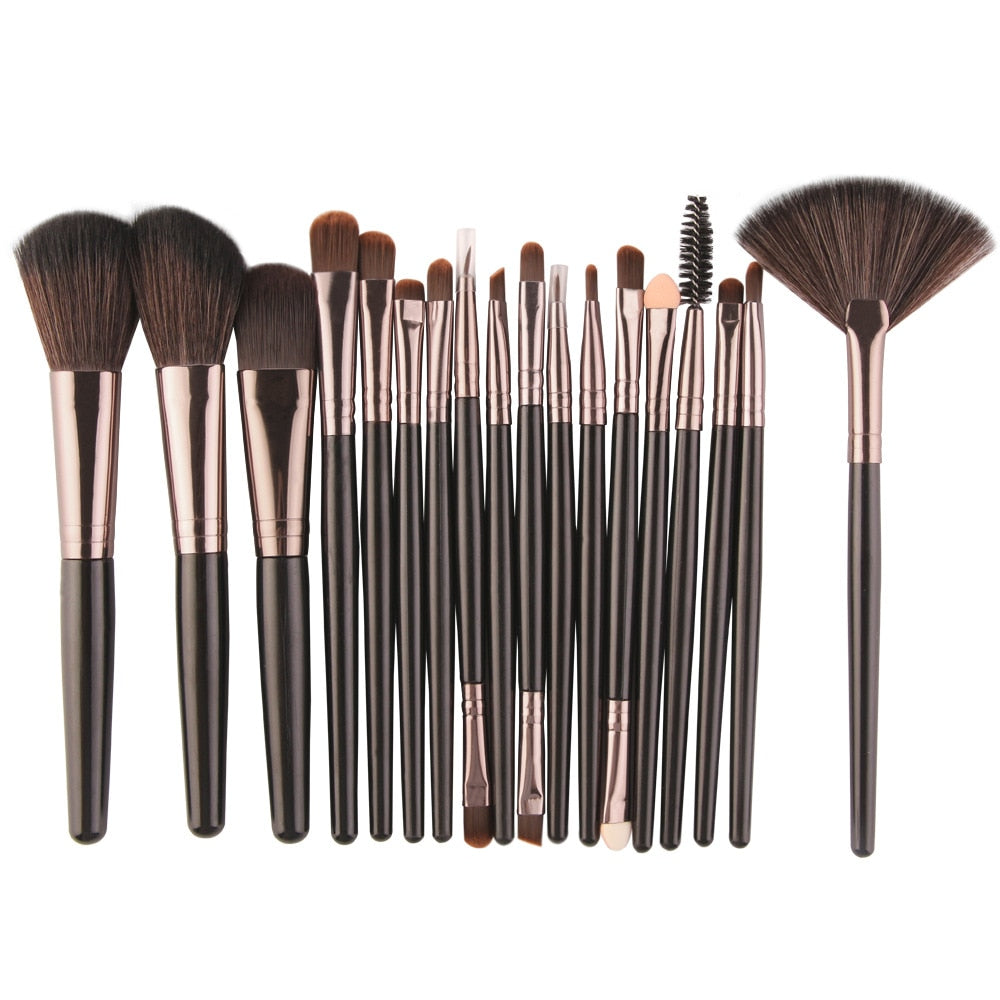 18PCS Makeup Brushes Set For Eyeshadow Foundation Powder Eyeliner Multi-Color