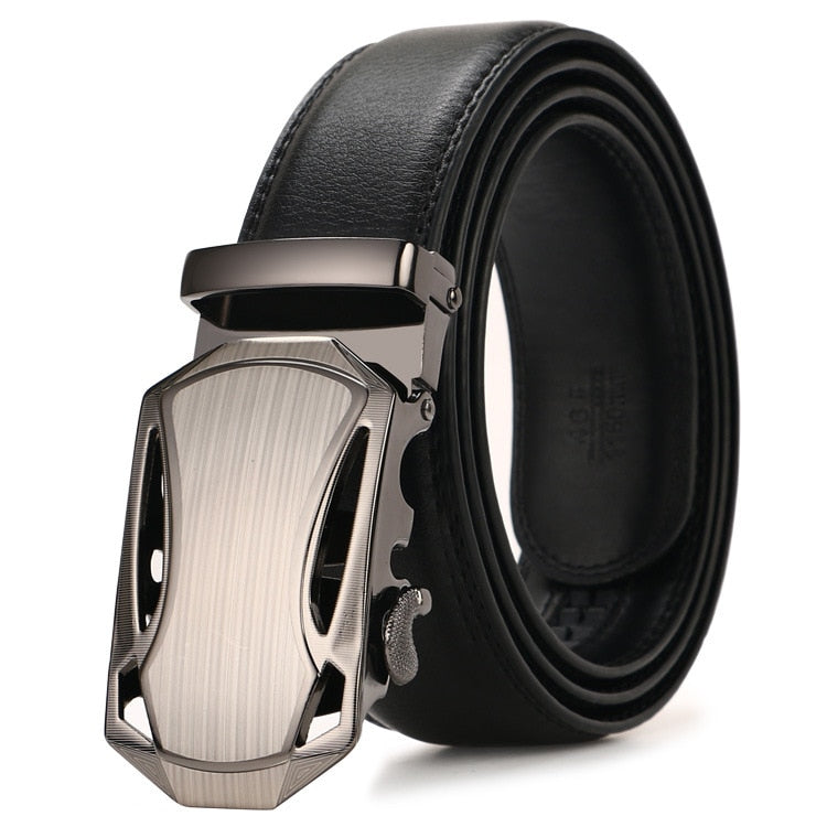 New Hot Selling Men Belt Fashion Pu Alloy Automatic Buckle Belt Business Affairs Casual Decoration Belt Men's Belts Luxury Brand