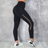 CHRLEISURE Pocket Sports Leggings Women Mesh Splicing Quick Dry Pants