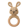 Teether Rattle With Bells Wooden Rings