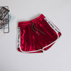 Jogger Letter Striped Sport Workout Shorts Ladies Lace Up