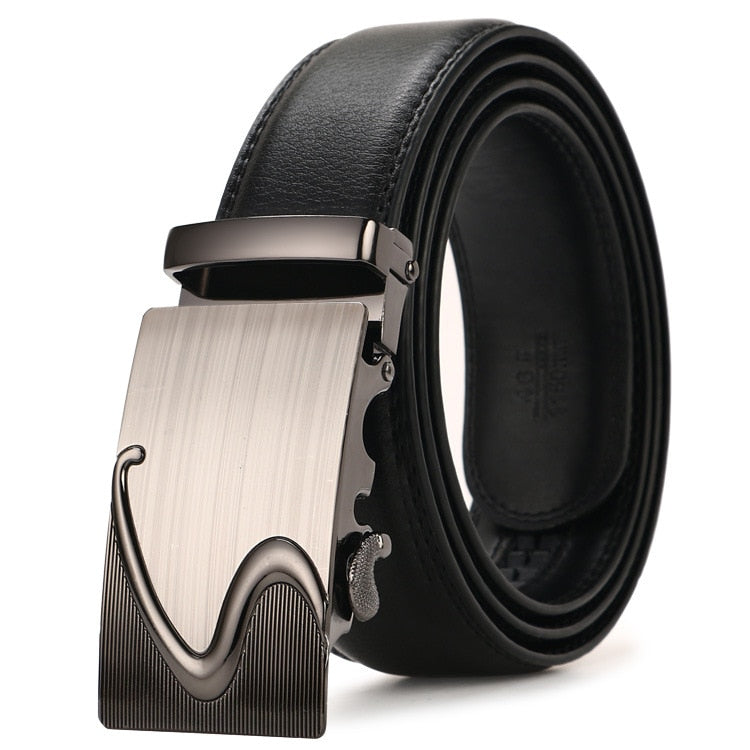 New Hot Selling Men Belt Fashion Pu Alloy Automatic Buckle Belt Business Affairs Casual Decoration Belt Men's Belts Luxury Brand