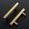 Gold Cabinet Handles Brass Kitchen Hardware Drawer Pulls Brushed Brass Drawer Square Modern Cabinet Hardware Pulls