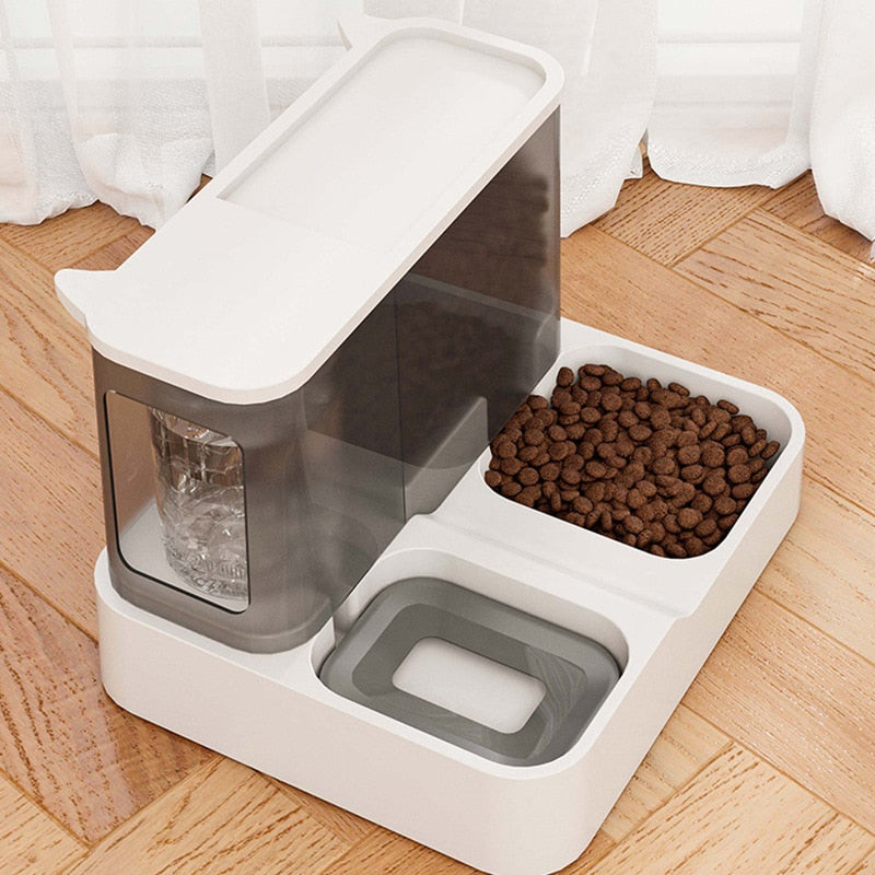 Large Capacity Cat Automatic Feeder Water Dispenser Wet and Dry Separation Dog Food Container Drinking Water Bowl Pet Supplies