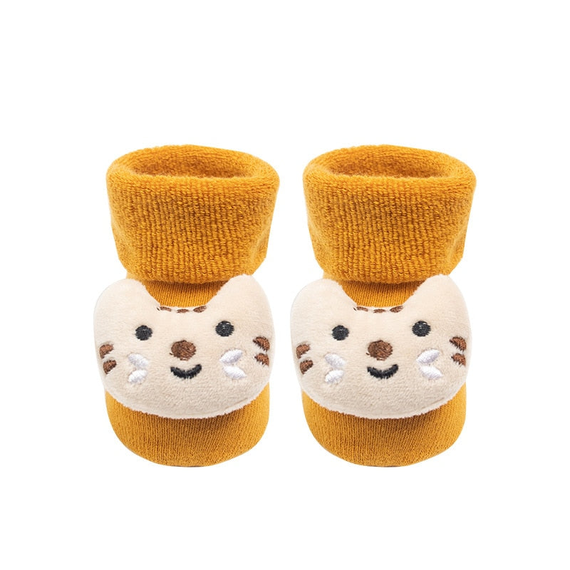 Kids Children&#39;s Socks for Girls Boys Non-slip Print Cotton Toddler Baby Cartoon Socks