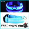 LED Glowing Dog Collar Adjustable Flashing Rechargea Luminous Collar