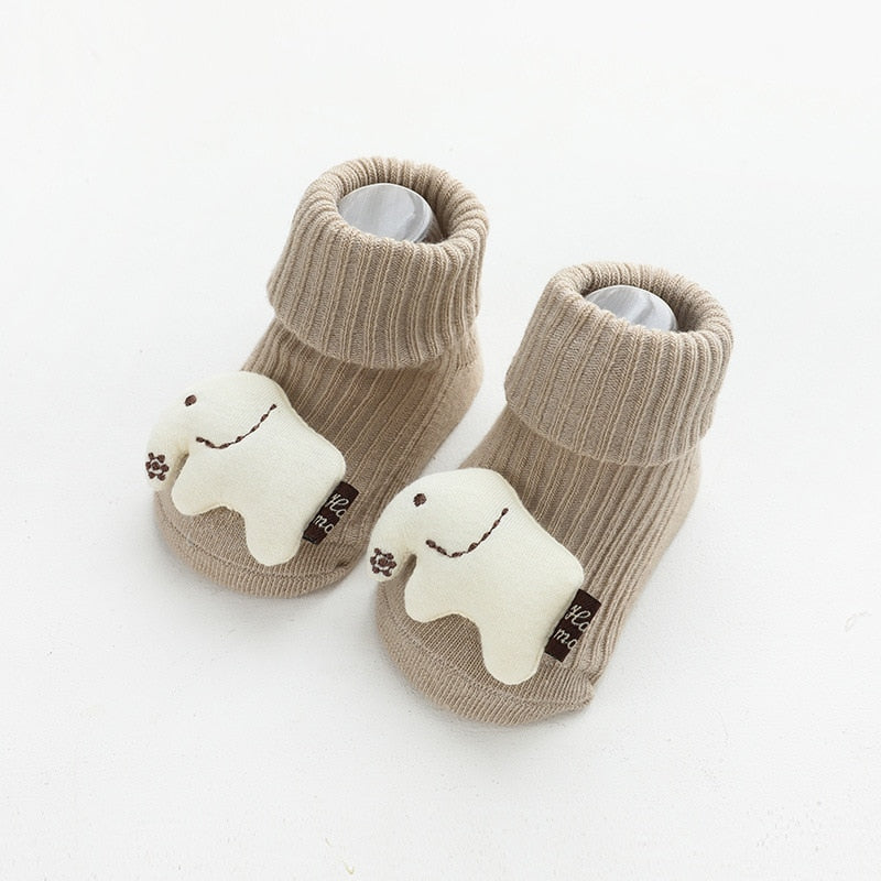 Kids Children&#39;s Socks for Girls Boys Non-slip Print Cotton Toddler Baby Cartoon Socks