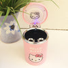 HelloKittys Car Luminous Cartoon Multifunctional Ashtray with Led Blue Light with Cover Creative Ladies High-end KT Cat Ashtray