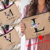 Customized Personalized Name Linen Cosmetic Bag Travel Beauty Makeup Bag