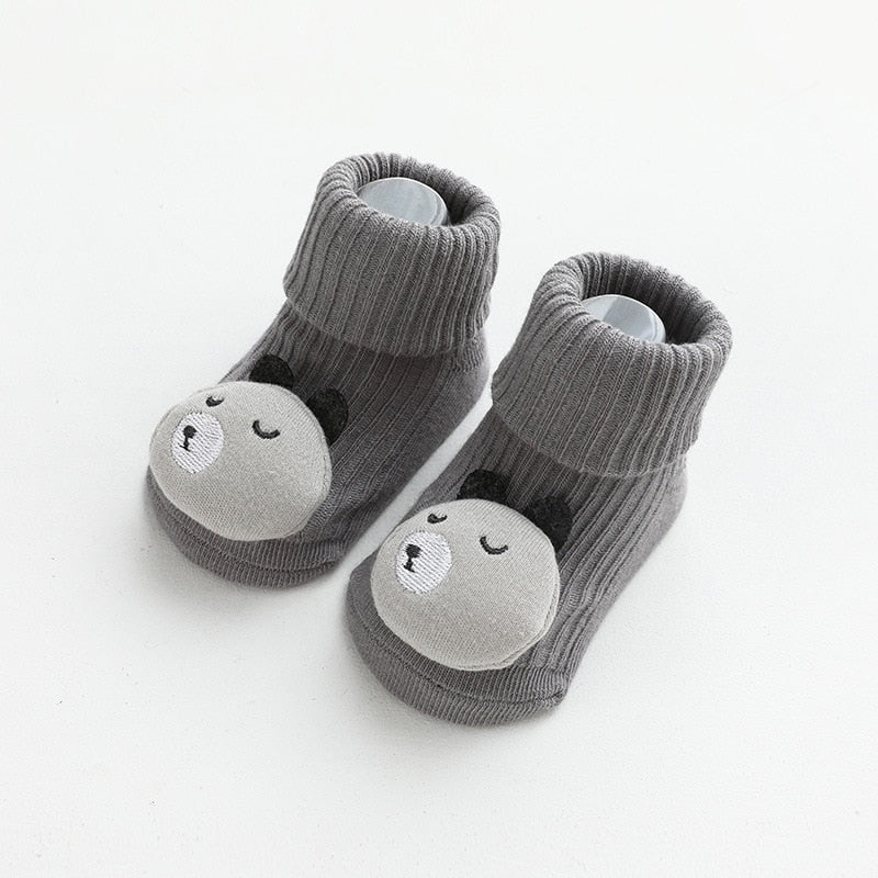 Kids Children&#39;s Socks for Girls Boys Non-slip Print Cotton Toddler Baby Cartoon Socks