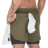 2022 Camo Running Shorts Men 2 In 1 Double-deck Quick Dry GYM Sport Shorts