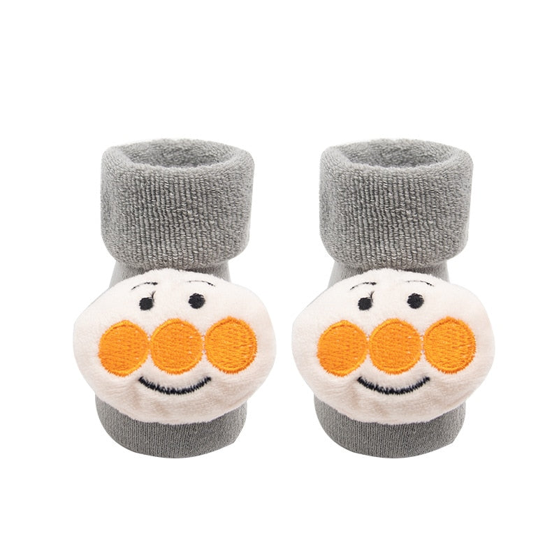 Kids Children&#39;s Socks for Girls Boys Non-slip Print Cotton Toddler Baby Cartoon Socks