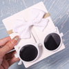 2Pcs/Pack Vintage Kids Summer Bows Headband Round Sunglasses