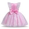 Toddler  Baby Girl Dress  Big Bow Baptism Dress for Girls