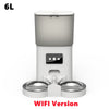 MEOWS 6L WIFI Pet Feeder Food Automatic Quantitative Dispenser Stainless Steel Bowl Recording Timing Feeding Remote APP Control