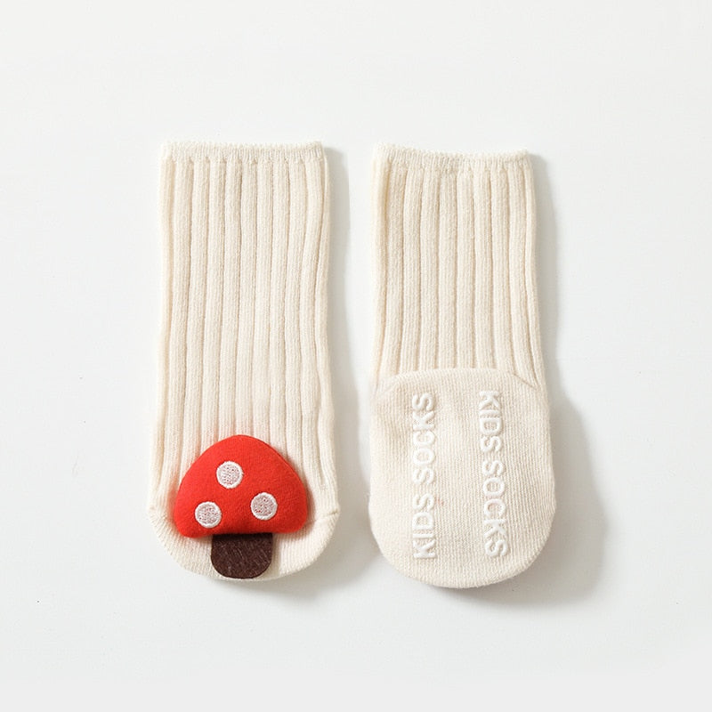 Kids Children&#39;s Socks for Girls Boys Non-slip Print Cotton Toddler Baby Cartoon Socks
