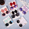 2Pcs/Pack Vintage Kids Summer Bows Headband Round Sunglasses