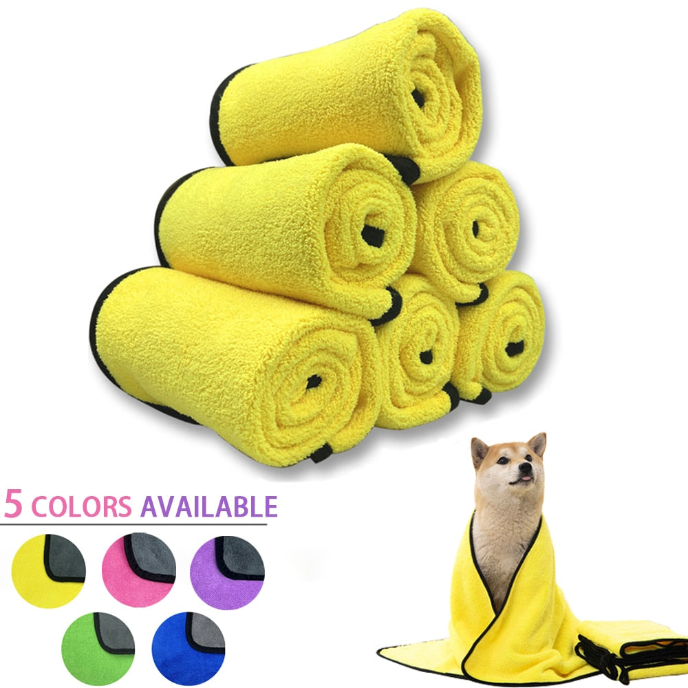 Quick-drying Pet Dog and Cat Towels Soft Fiber Towels Water-absorbent