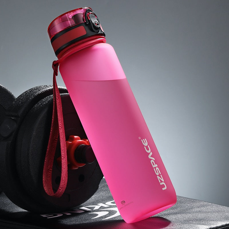New 500/800/1000ml Sports Water Bottle BPA Free Portable Leak-proof Shaker bottle
