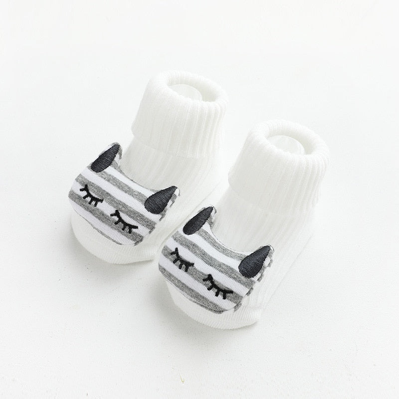 Kids Children&#39;s Socks for Girls Boys Non-slip Print Cotton Toddler Baby Cartoon Socks