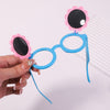 2Pcs/Pack Vintage Kids Summer Bows Headband Round Sunglasses