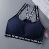 Bra Women Letter Sports Top Push Up Fitness Running Yoga Underwear