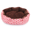 Pet Bed Warm Winter Bed Dog Cat Bed Soft Wool Point Design Pet Nest With Removable Mats Octagonal Shape Kennel Cat Dog Sofa Bed