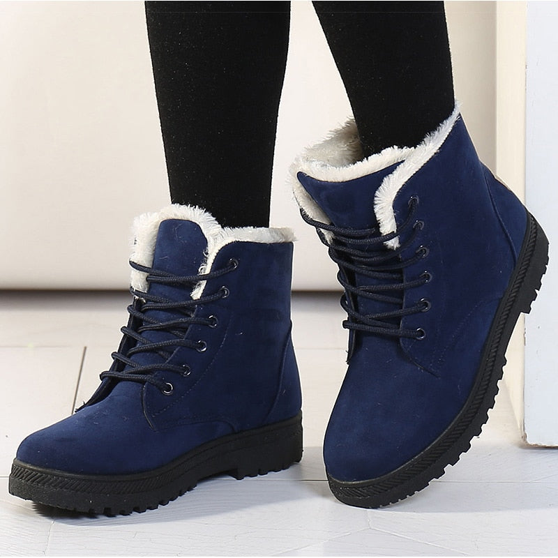 Boots Women Winter 2022 New In Ankle Boots For Winter Shoes Women Low Heels Platform Botas Mujer Free Shipping Snow Boots Female