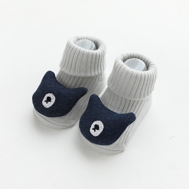 Kids Children&#39;s Socks for Girls Boys Non-slip Print Cotton Toddler Baby Cartoon Socks