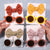 2Pcs/Pack Vintage Kids Summer Bows Headband Round Sunglasses