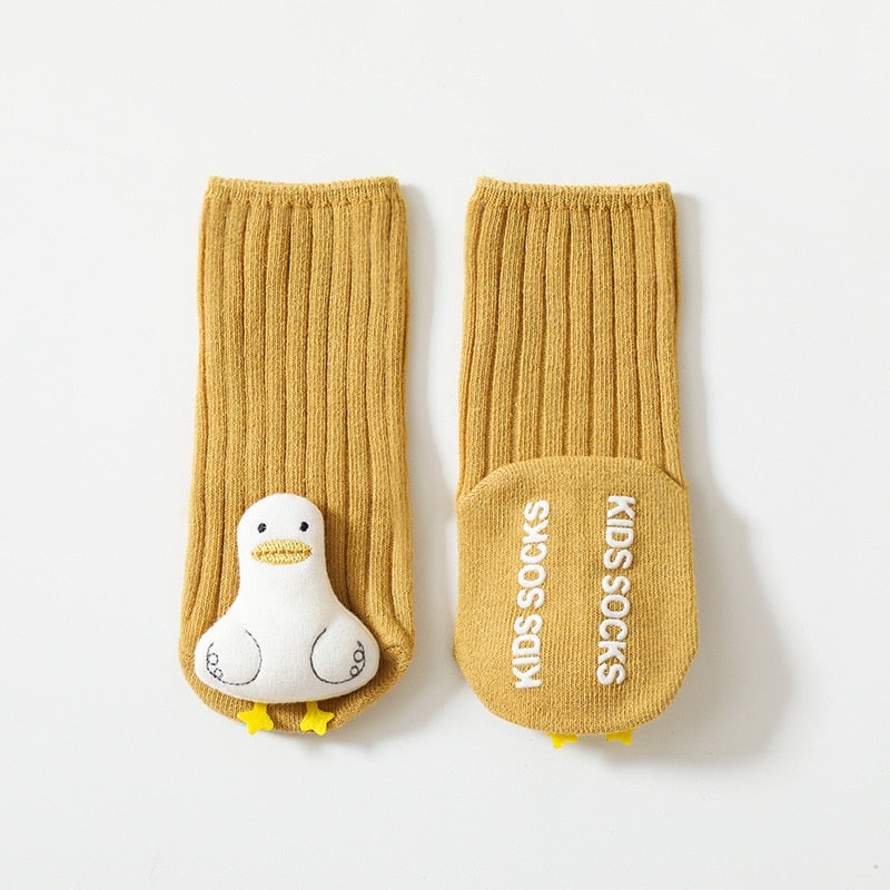 Kids Children&#39;s Socks for Girls Boys Non-slip Print Cotton Toddler Baby Cartoon Socks