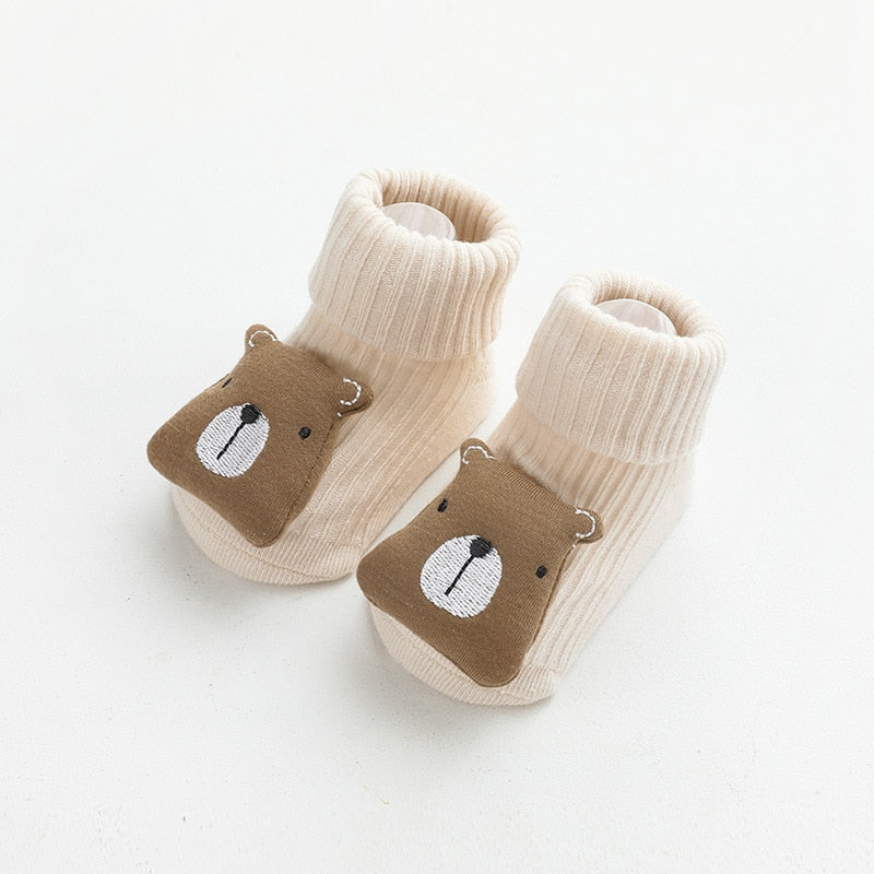 Kids Children&#39;s Socks for Girls Boys Non-slip Print Cotton Toddler Baby Cartoon Socks