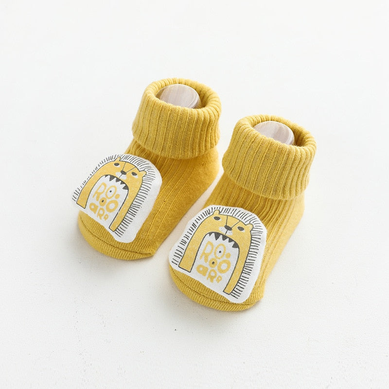 Kids Children&#39;s Socks for Girls Boys Non-slip Print Cotton Toddler Baby Cartoon Socks