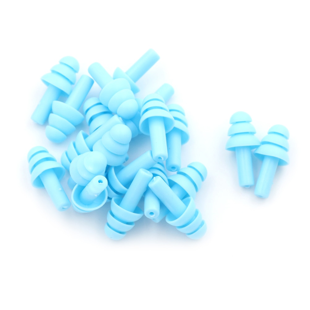 20pcs Ear Plugs Sound insulation Waterproof Silicone Ear Protection Earplugs Anti-noise Sleeping Plug For Travel Noise Reduction