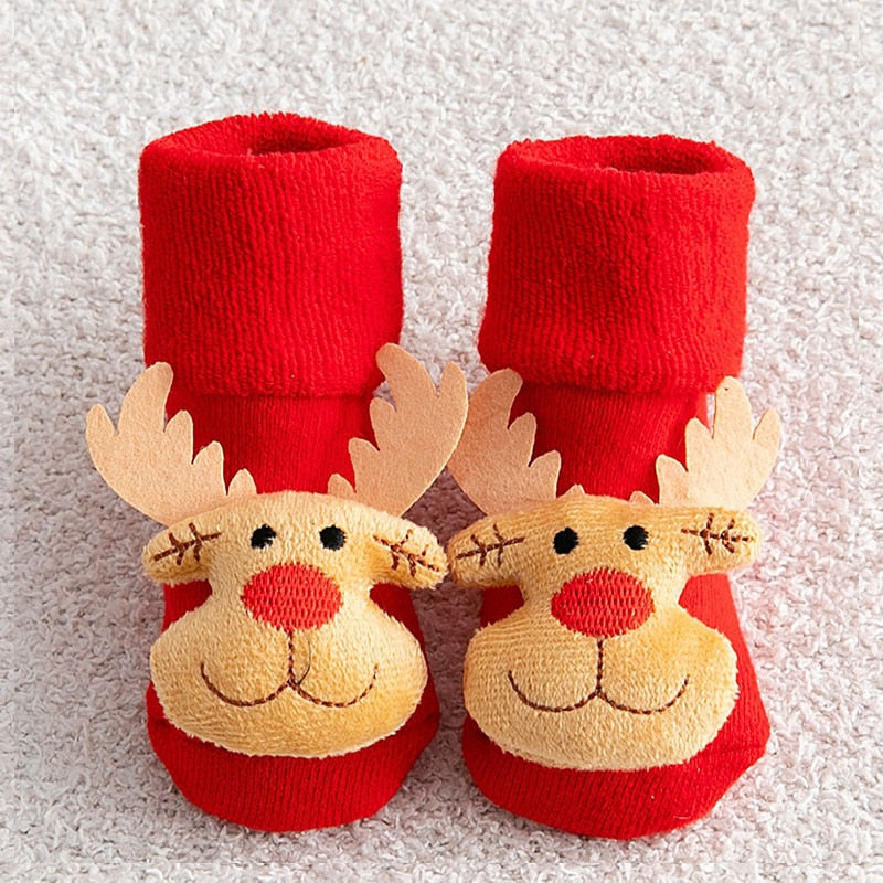 Kids Children&#39;s Socks for Girls Boys Non-slip Print Cotton Toddler Baby Cartoon Socks
