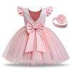 Toddler  Baby Girl Dress  Big Bow Baptism Dress for Girls