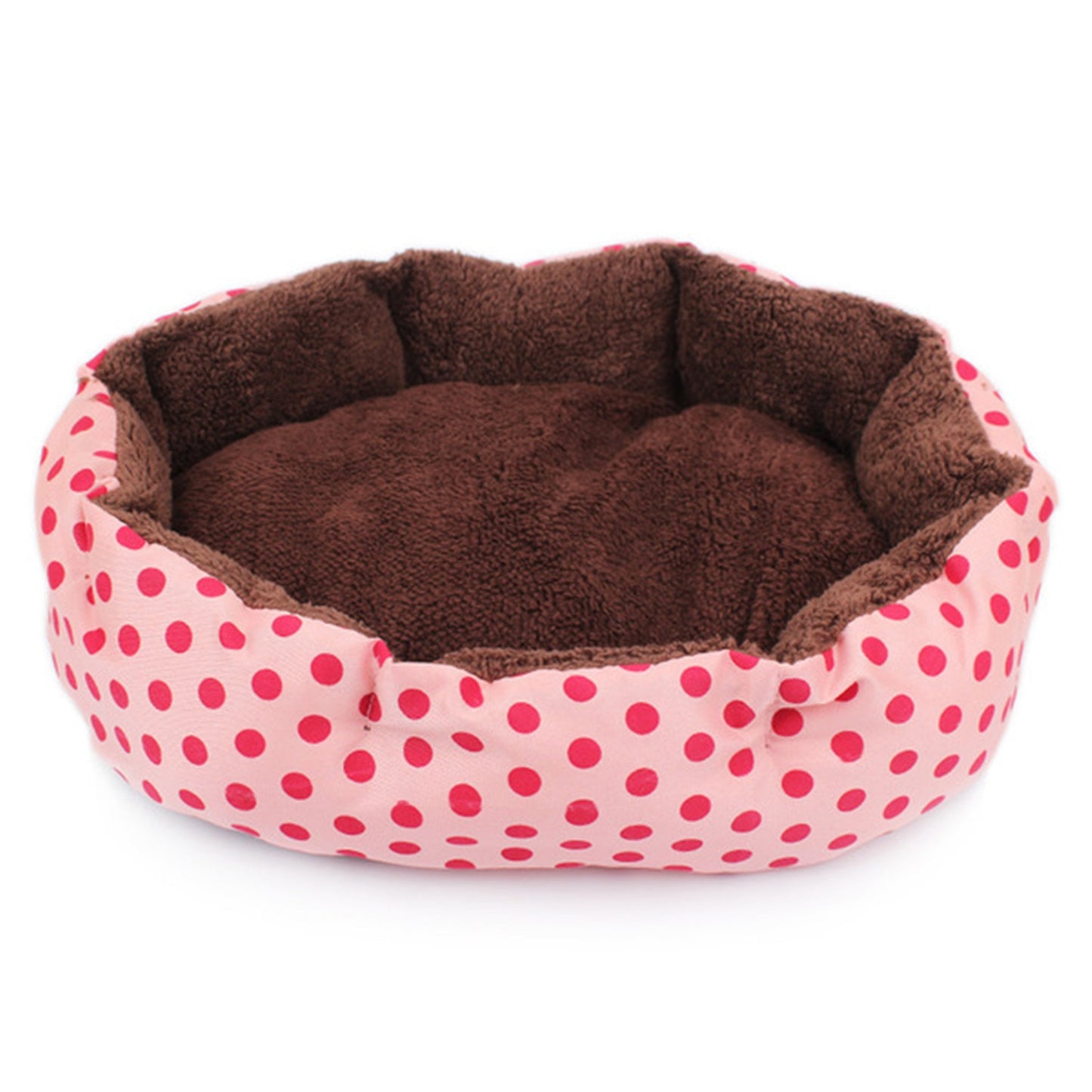 Pet Bed Warm Winter Bed Dog Cat Bed Soft Wool Point Design Pet Nest With Removable Mats Octagonal Shape Kennel Cat Dog Sofa Bed