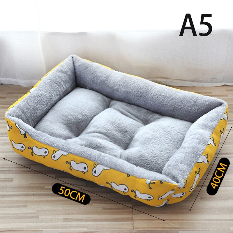 Pet Bed Dog Sofa Sleeping Beds Mat Cat Cushion Warm Cozy Soft Plush Nest Dog Baskets Waterproof Kennel Pets Supplies